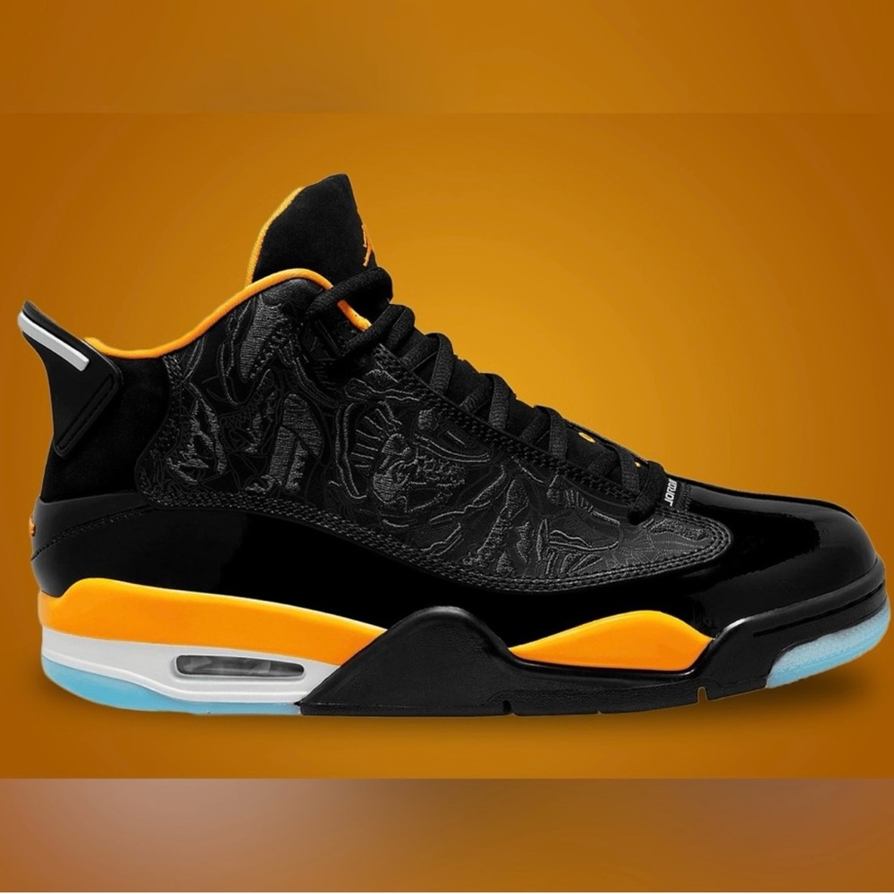 Jordan  Black and Yellow Men's Sneakers